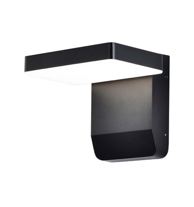 17W vierkante roteerbare wandlamp - IP65, zwart, 2520lm, 3000K, incl. lichtbron