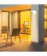 17W witte vierkante wandlamp met sensor - 2580lm, IP65, 3000K, PIR sensor