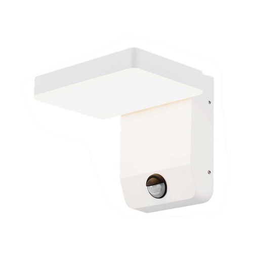 17W LED wandlamp met sensor, wit - 2580lm, IP65, 4000K, vierkant, PIR sensor