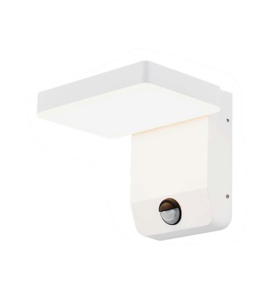 17W LED wandlamp met sensor, wit - 2580lm, IP65, 4000K, vierkant, PIR sensor