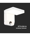 17W LED wandlamp met sensor, wit - 2580lm, IP65, 4000K, vierkant, PIR sensor