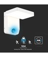17W LED wandlamp met sensor, wit - 2580lm, IP65, 4000K, vierkant, PIR sensor