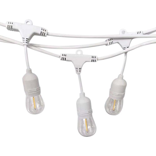 V-Tac Witte Lichtketting voor 15 stuks E27 lampen 15 meter, IP65, 230V, zonder lichtbron