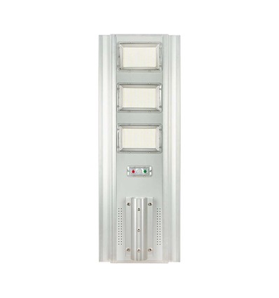 300W LED solar straatverlichting - 3500lm, 6400K, aluminium, IP65, incl. zonnepaneel en batterij
