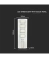 40W LED solar straatverlichting - 4300lm, IP65, 6400K, aluminium, incl. zonnepaneel en batterij