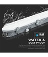18W LED Waterdichte Lamp - 60cm, Samsung Chip, Melkwit Deksel, 6500K