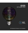 3D LED Lamp 4W E27 - Ster effect, 3000K, G125