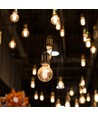 E27 6W dimbare LED spiral filament lamp - G125, Amber glas, 1800K, 300° lichtspreiding