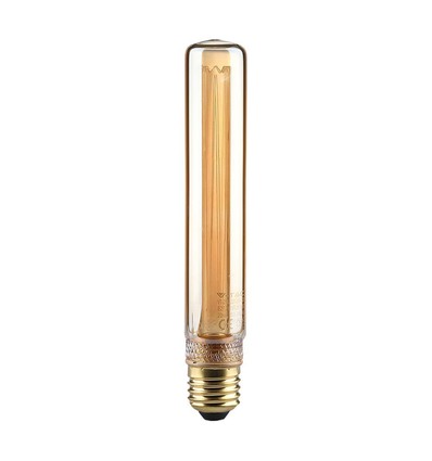 E27 2W T30 LED art filament lamp - 1800K, amber glas, vintage effect, lasergravure