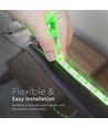 5m Groene 3,2W/m spatwaterdichte LED strip - Groen licht, IP65