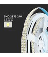 5m 20W/m LED strip, 2000lm/m - 12V, 240 LED per meter, IP20, 4000K-4500K