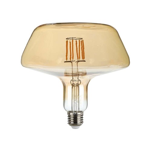 E27 8W LED filament lamp - Amber glas, 620lm, 2200K, 300° stralingshoek