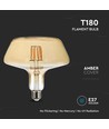 E27 8W LED filament lamp - Amber glas, 620lm, 1800K, 300° stralingshoek