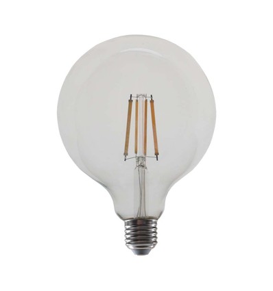 E27 12W G125 LED filament lamp - 1521lm, helder glas, 4000K
