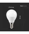 E14 4,8W dimbare LED kogellamp - P45, RGB+3000K, incl. afstandsbediening, 470lm