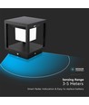2W LED solar tuinlamp met sensor - IP65, 3000K, zwart, 14x14cm, 3 jaar garantie