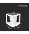 2W Solara LED solar tuinlamp met sensor - IP65, 3000K, wit, 3 jaar garantie