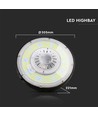 200W LED high bay, 185lm/W - Meanwell driver, 4000K, dimbaar, 5 jaar garantie