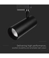 35W Samsung LED railspot - Zwart, 4000K, COB, 3000lm, IP20