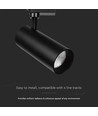 35W Samsung LED railspot - Zwart, 4000K, COB, 3000lm, IP20