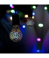 E27 3W LED lamp - A60, 3D ster effect