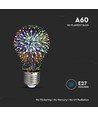 E27 3W LED lamp - A60, 3D ster effect