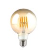 V-Tac G95 8W LED globe lamp - Kooldraad, Ø9,5 cm, amberkleurig glas, extra warm wit, 2200K, E27