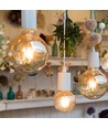 V-Tac G95 8W LED globe lamp - Kooldraad, Ø9,5 cm, amberkleurig glas, extra warm wit, 2200K, E27