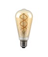 E27 4,8W dimbare LED filament lamp - ST64, Amber glas, 1800K, Vintage licht
