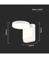 17W ronde LED wandlamp - IP65, wit, 2480lm, 4000K, aluminium