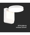 17W ronde LED wandlamp - IP65, wit, 2480lm, 4000K, aluminium