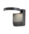 17W Wandlamp - LED, 3000K, Zwarte behuizing, Rond, IP65