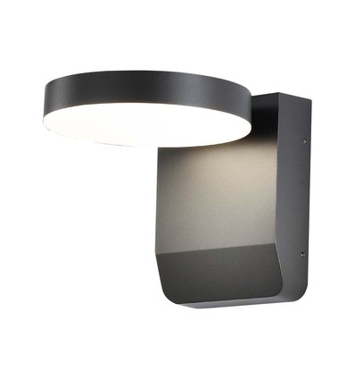 17W Ronde LED wandlamp - 2480lm, IP65, zwart, 4000K, buiten gevelverlichting