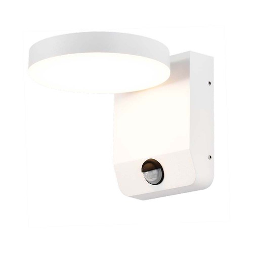 17W LED wandlamp met sensor, rond - IP65, wit, PIR bewegingssensor, 2480lm, buiten/binnen