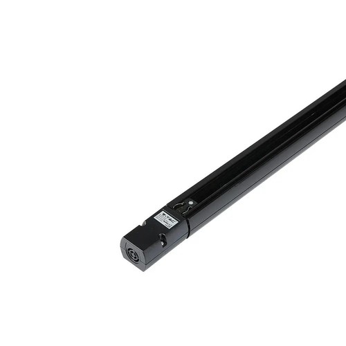 V-Tac 1,5 meter rails voor spots - Zwart, 3-fase, compleet met aansluiting en eindkap