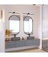 LED spiegelverlichting 10W - 3000K, zwarte behuizing