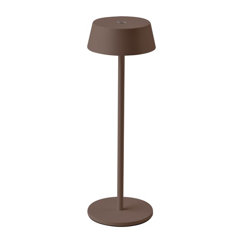 Oplaadbare LED tafellamp binnen/buiten - Cortenkleurig, touch-dimbaar, IP54