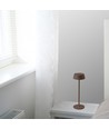 Oplaadbare LED tafellamp binnen/buiten - Cortenkleurig, touch-dimbaar, IP54