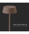 Oplaadbare LED tafellamp binnen/buiten - Cortenkleurig, touch-dimbaar, IP54