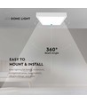 18W vierkante LED plafondlamp - IP44, 23x23cm, witte rand, koud wit, incl. lichtbron