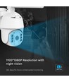 HD Smart 4G Solar PTZ camera met PIR sensor - Full HD, 360° pan-tilt, wit, incl. zonnepaneel