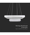 113W LED kroonluchter, dimbaar - 6300lm, 3000K, Ø60cm, warm wit, Triac fase afsnijding