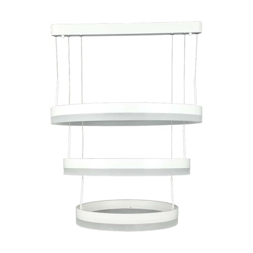 80W LED kroonluchter hanglamp - 3-staps dimbaar, 3000K, wit, 360 graden lichtbundel