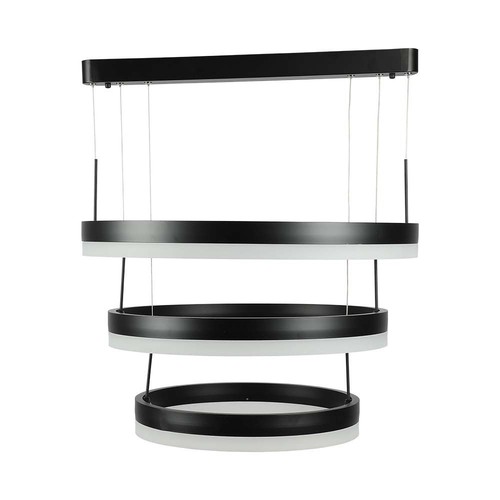 86W Soft Light Chandelier LED hanglamp - Zwart, 3000K, dimbaar, 360 graden licht, 3 jaar garantie
