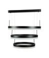 86W Soft Light Chandelier LED hanglamp - Zwart, 3000K, dimbaar, 360 graden licht, 3 jaar garantie