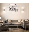 92W LED kroonluchter hanglamp, 3-staps dimbaar - 4550lm, 3000K, koffiebruin aluminium, 360 graden lichtbundel