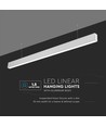 120cm 40W LED lijnverlichting met Samsung chip - Silver, 6400K, 120°, incl. ophangkabel