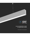 120cm 40W LED lijnverlichting met Samsung chip - Silver, 6400K, 120°, incl. ophangkabel