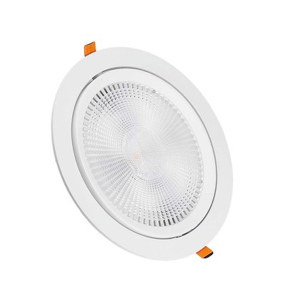 20W Ø17cm LED inbouwpanel - Samsung Chip, Gat: Ø14,5 cm, 6400K, witte rand