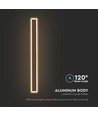 Wandlamp langwerpig Cortenkleurig, LED 17W - 4000K, IP65, geschikt voor binnen en buiten.